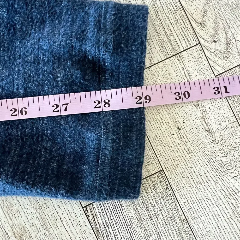 Eddie Bauer V Neck Sweater Men’s Size Large TALL Cotton Merino Wool Blend Blue